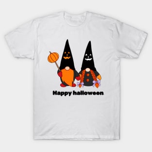 Cute Halloween Boo Gnomes Autumn Vibes T-Shirt